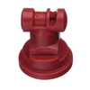 Red plastic TT11004-VP spray nozzle with a 04 tip size, featuring a durable, compact design for agricultural equipment.