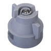 Grey TeeJet XRC11006-VS extended range flat spray nozzle with a stainless steel insert for agricultural precision.