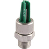 XT010 nozzle with a green plastic insert and a textured, silver-colored metal threaded base.