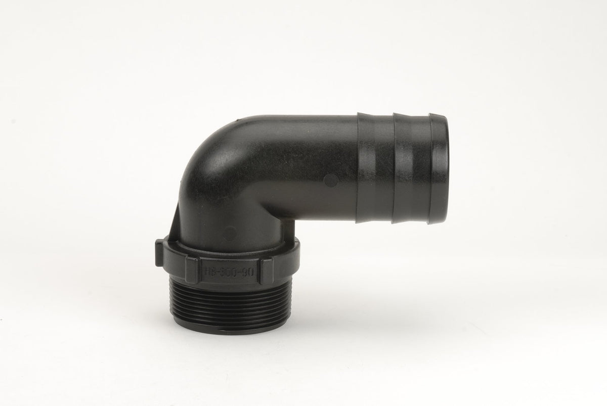 Banjo HB300-90 — 3" Male Thread x 3" 90° Hose