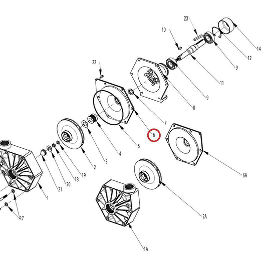 Hypro 0750-9000P Cover-Back — parts diagram, item circled