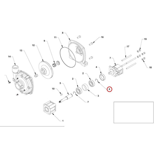 Hypro 1700-0100 Gasket — parts diagram, item circled