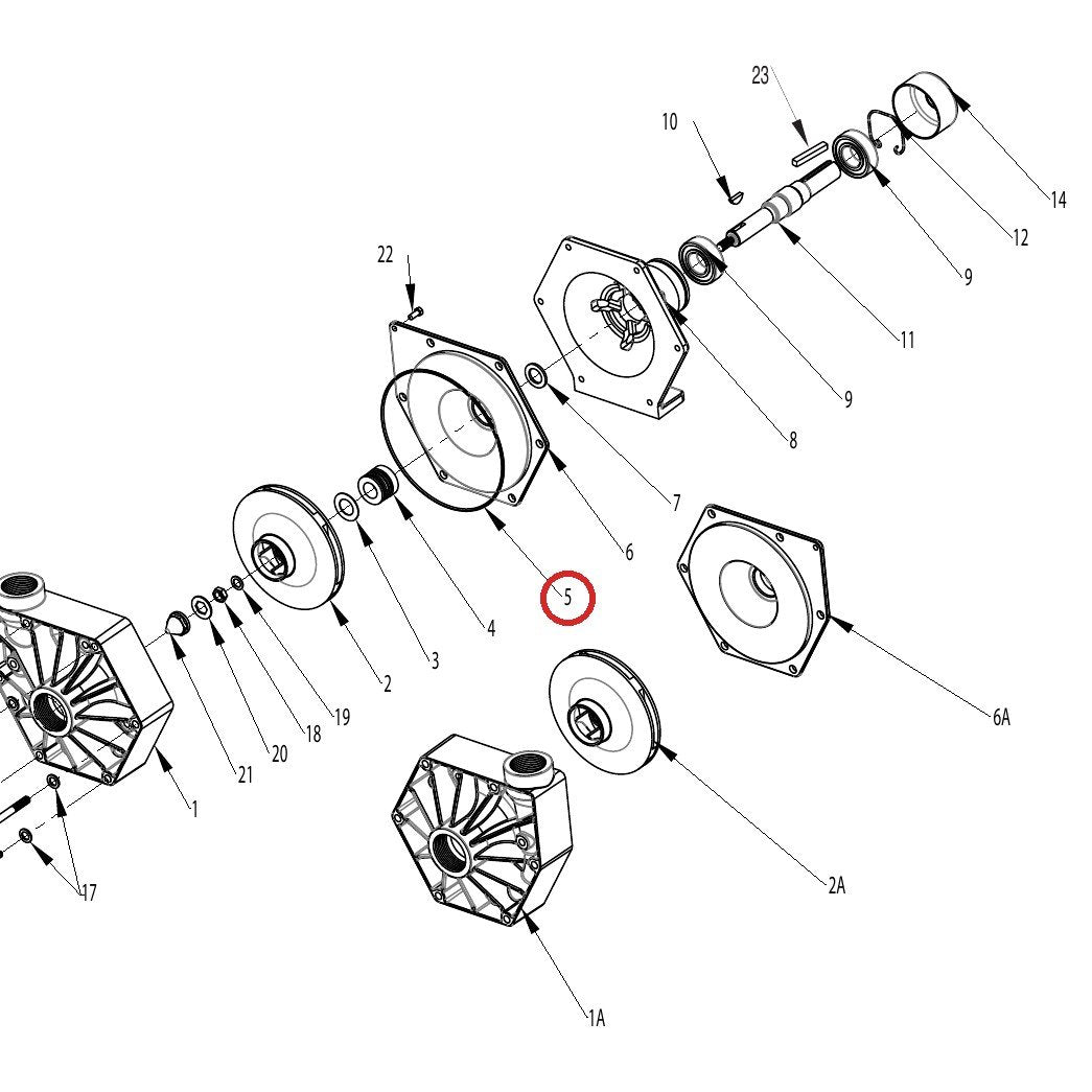 Hypro 1721-0083 O-Ring — parts diagram, item circled