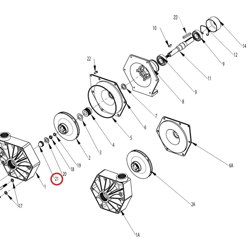 Hypro 2250-0052 Seal-Nut — parts diagram, item circled