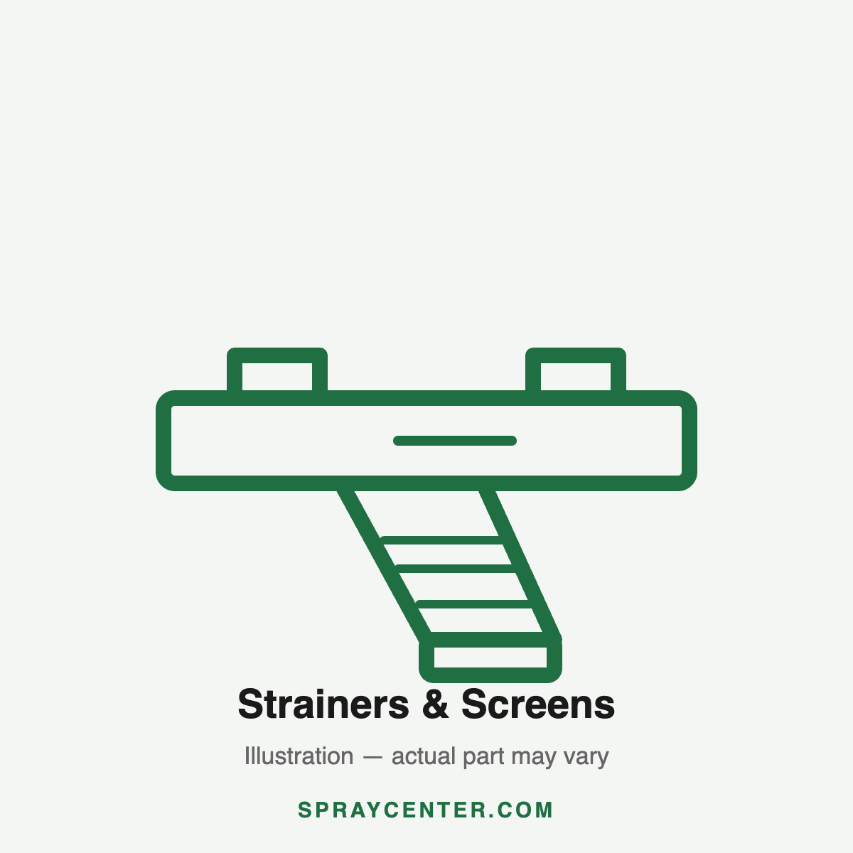 TeeJet AAB124A-3/4-I-16 — Strainer BSPT, Cast Iron &Nylon (category illustration, actual part may vary)