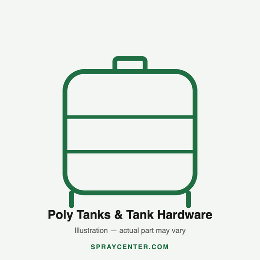 TeeJet 160-0021 — TANK, 7.5gal .5" FITTING with AGITATION (category illustration, actual part may vary)