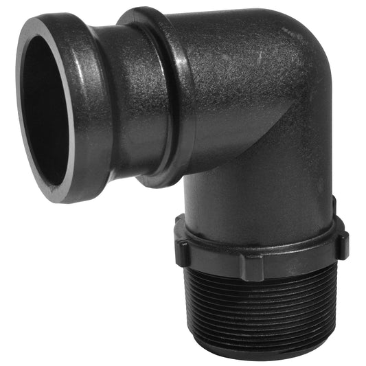 Green Leaf 150F90 — Cam Lock (Fl) 90 Degree 1 1/2" Male Adapter x 1 1/2" Male