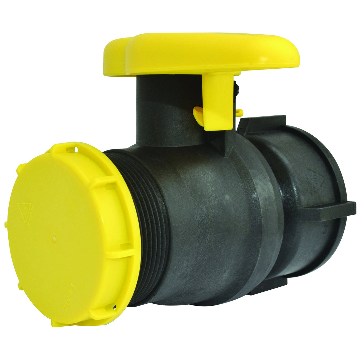 Green Leaf BCMT60 — IBC Valve 2" NPT Viton Seal Yellow Cap 60mm Collar Thread