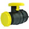 Green Leaf BCMT60 — IBC Valve 2" NPT Viton Seal Yellow Cap 60mm Collar Thread