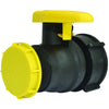 Green Leaf BCMT75 — IBC Valve 2" NPT Viton Seal Yellow Cap 75mm Collar Thread