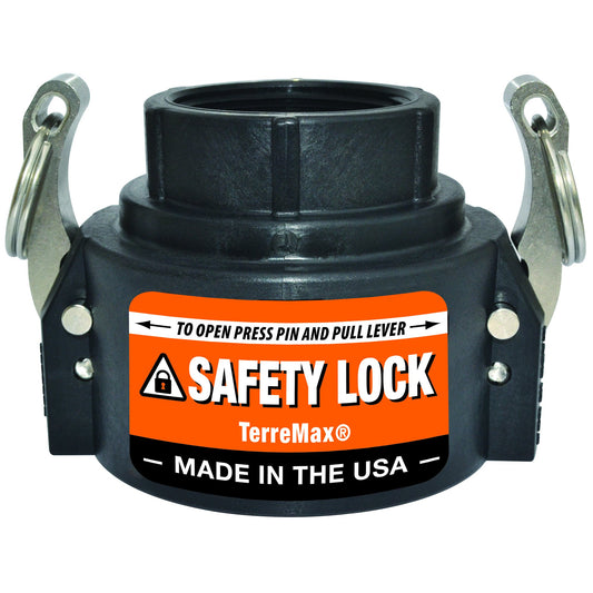 Green Leaf SAF300200D — Safety Cam Lock (D) 3" Female Coupler x 2" Female NPT